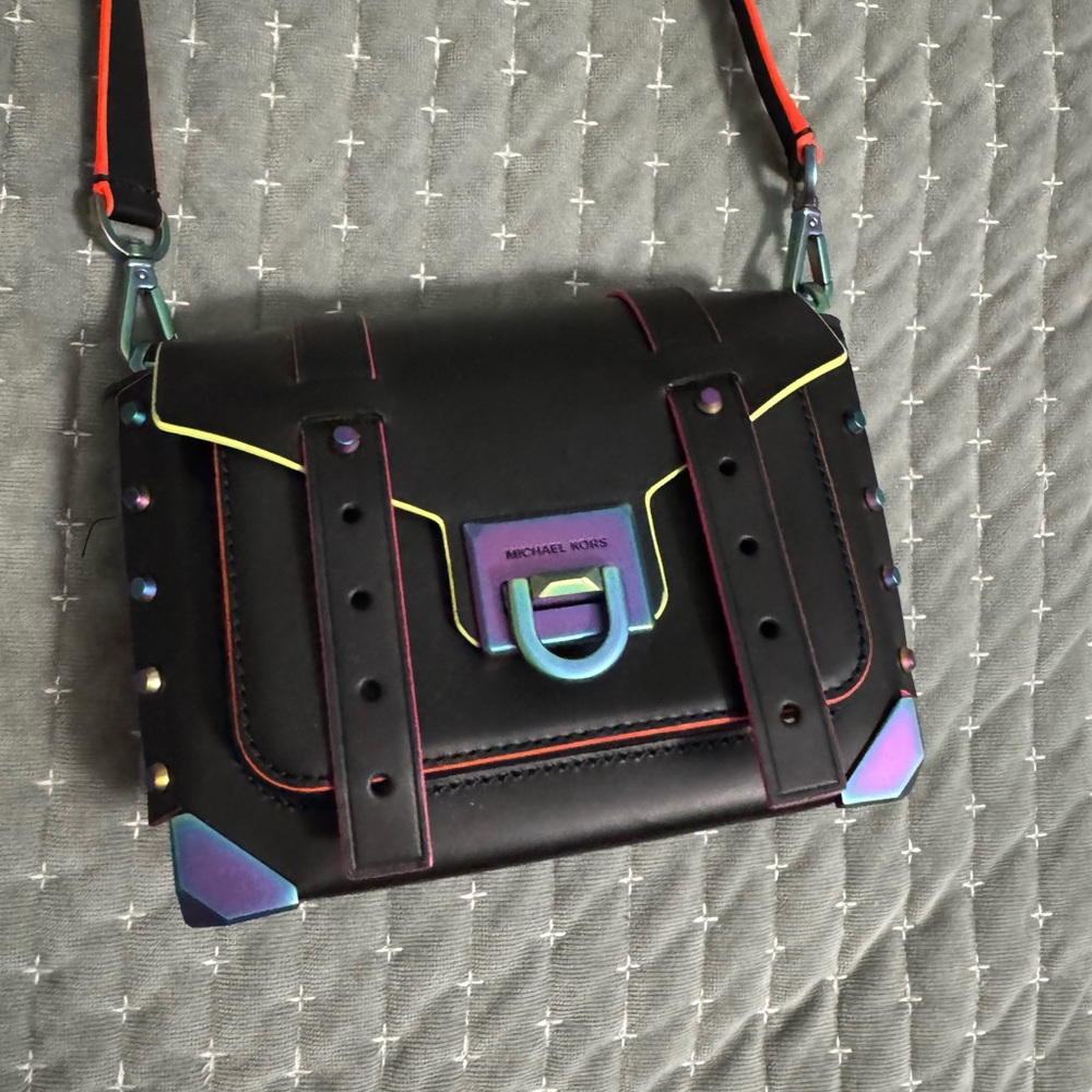 Michael Kors Black and Multicolor Crossbody Bag